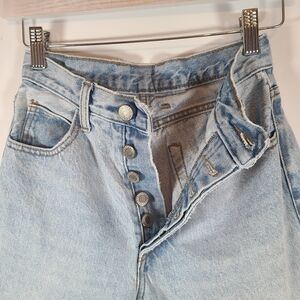 J.Galt Button Fly High Rise Vintage Light Blue Jeans for Women Size S
